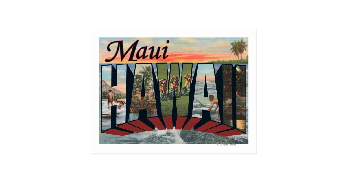 Maui, HawaiiLarge Letter ScenesMaui, HI Postcard  Zazzle