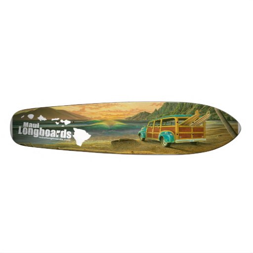 Maui Longboards Woody Longboard Skateboard Zazzle