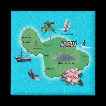 Maui Map magnets