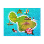 Maui Map Postcard