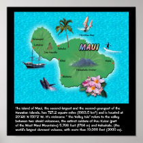 Maui Map Poster