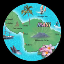 Maui Map stickers