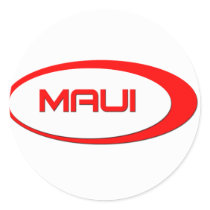 Maui Oval Stickers by littlegrasshack Maui Oval Stickers