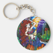 Maui Princess Fairy Mermaid Cockatoo Fantasy Key Chain