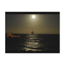 Maui Sunset Postcard by cautionphotography Maui Sunset Postcard