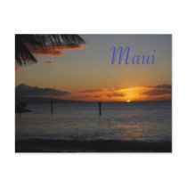 Maui Sunset Postcard