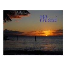 Maui Sunset Postcard