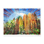 Maui Surfboard fence Post Card