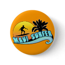 Maui Surfer Pinback Buttons