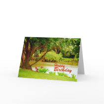 Maui Tropical Gardens Lagoon, Birthday Greeting Cards