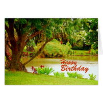 Maui Tropical Gardens Lagoon, Birthday Greeting Cards