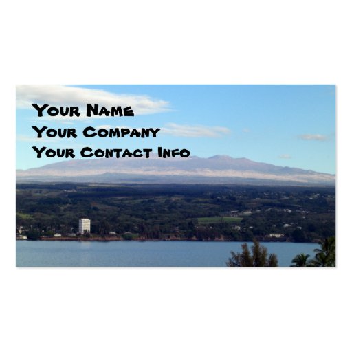 Mauna Kea Business Card Template (front side)