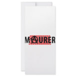 Maurer text icon rack card template