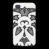 Mauri tribal tattoo with koru patterns iphone cases