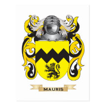 Mauris Coat of Arms (Family Crest) Postcard