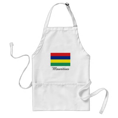 Mauritius Flag Design Aprons by flagshirt
