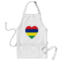 Mauritius Flag Heart aprons by Vexillophile Mauritius Flag Heart aprons