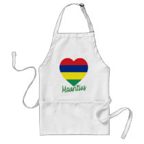 Mauritius Flag Heart aprons by Vexillophile Mauritius Flag Heart aprons