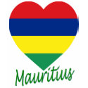 Mauritius Flag Heart t-shirts