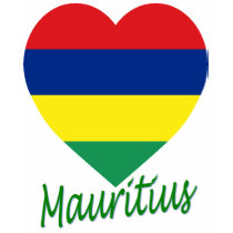 Mauritius Flag Heart t-shirts by Vexillophile Mauritius Flag Heart t-shirts