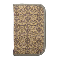 Mauve and Tan Vintage Abstract Laptop Sleeve Folio Planner