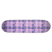 Mauve blue pattern skateboard