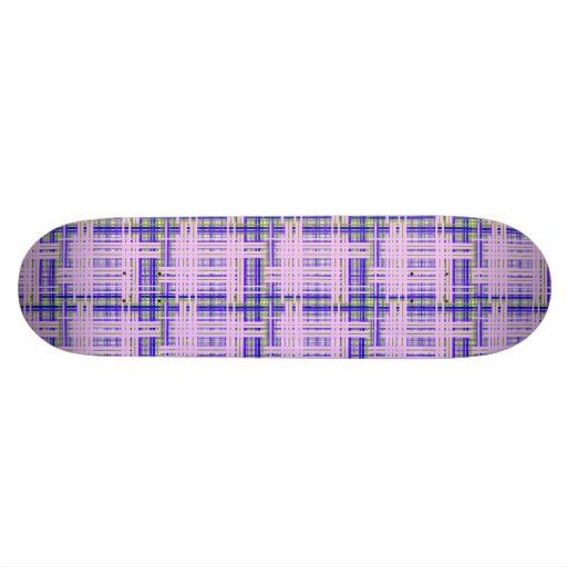 Mauve blue pattern skateboard