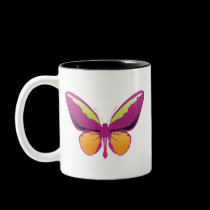 Mauve Butterfly mugs by webunicorn Mauve Butterfly mugs