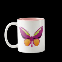 Mauve Butterfly mugs by webunicorn Mauve Butterfly mugs