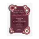 Mauve Circle Baby Shower Invitation postcards