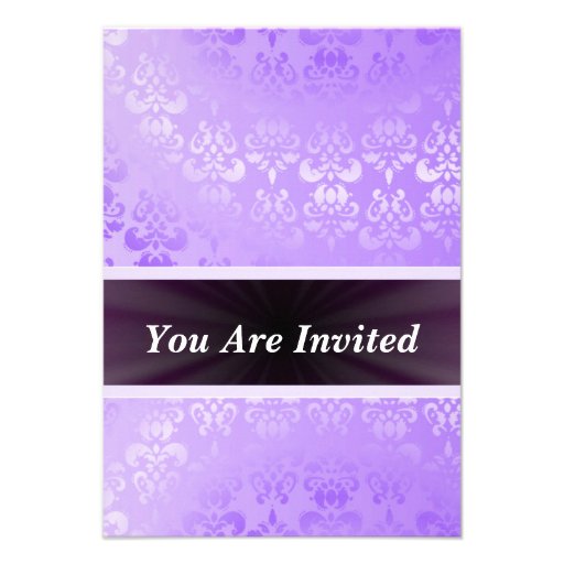 Mauve damask any occasion personalized announcements