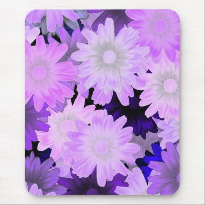 Mauve floral mouse pad