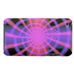Mauve fractal spiral barely there iPod cases