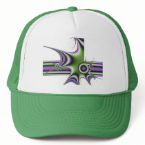 Mauve-green fractals hat