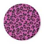 Mauve Lilac & Black Leopard Magnets