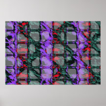 Mauve red black green pattern print
