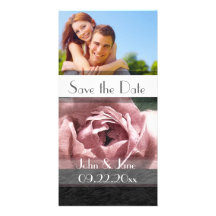 Mauve Rose  /photo  "Save the Date" Photo Card