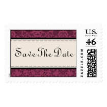 Mauve Victorian Save The Date Custom Postage postage
