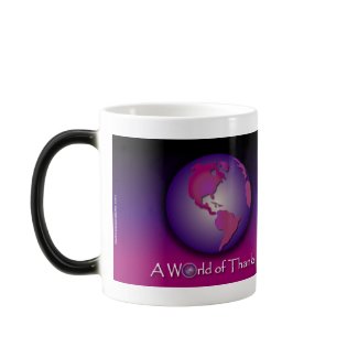Mauve World of Thanks Mug mug