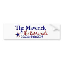 Maverick and Barracuda (McCain Palin 2008) bumper stickers by worldsfair Maverick and Barracuda (McCain Palin 2008) bumper stickers