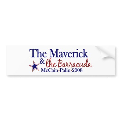 Maverick and Barracuda (McCain Palin 2008) Bumper Stickers by worldsfair