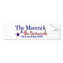 Maverick and Barracuda (McCain Palin 2008) bumper stickers