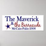 Maverick and Barracuda (McCain Palin 2008) posters