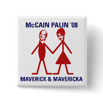 Maverick And Mavericka McCain Palin 08 buttons