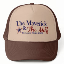 Maverick and Milf (McCain Palin 2008) hats