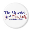 Maverick and Milf (McCain Palin 2008) magnets