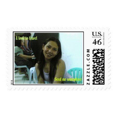 mavil1.jpg, I love to travel, Send me somewhere Postage Stamp by William1957