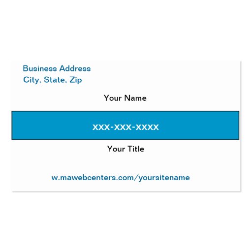 Mawebcenter Distributor Sales Business card (back side)