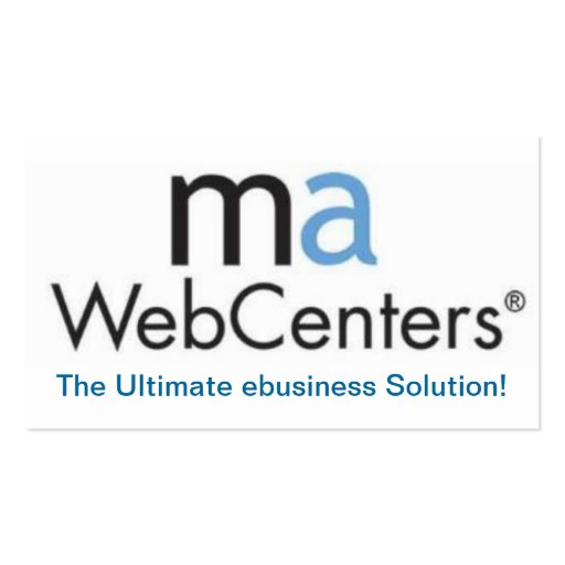 Mawebcenter Distributor Sales Business card (front side)