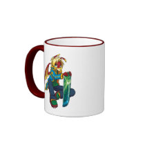 Max and Mini Go Snowboarding mugs